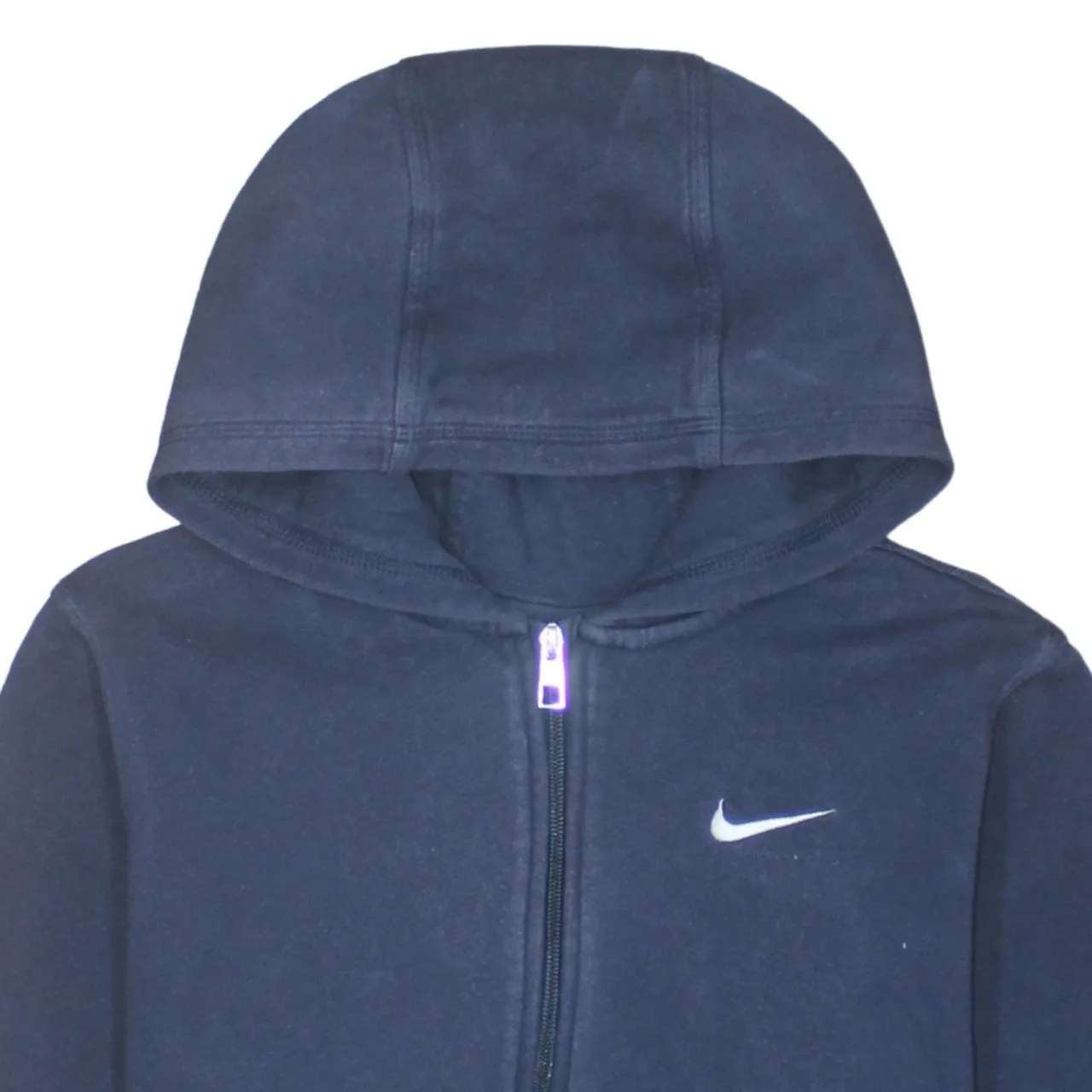 Nike 90's Swoosh Full Zip Up Hoodie XLarge Navy Blue sold by Vintage Club product image thumbnail 3