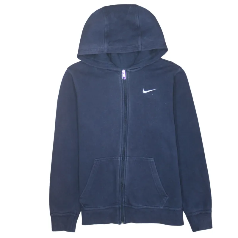 Nike 90's Swoosh Full Zip Up Hoodie XLarge Navy Blue sold by Vintage Club