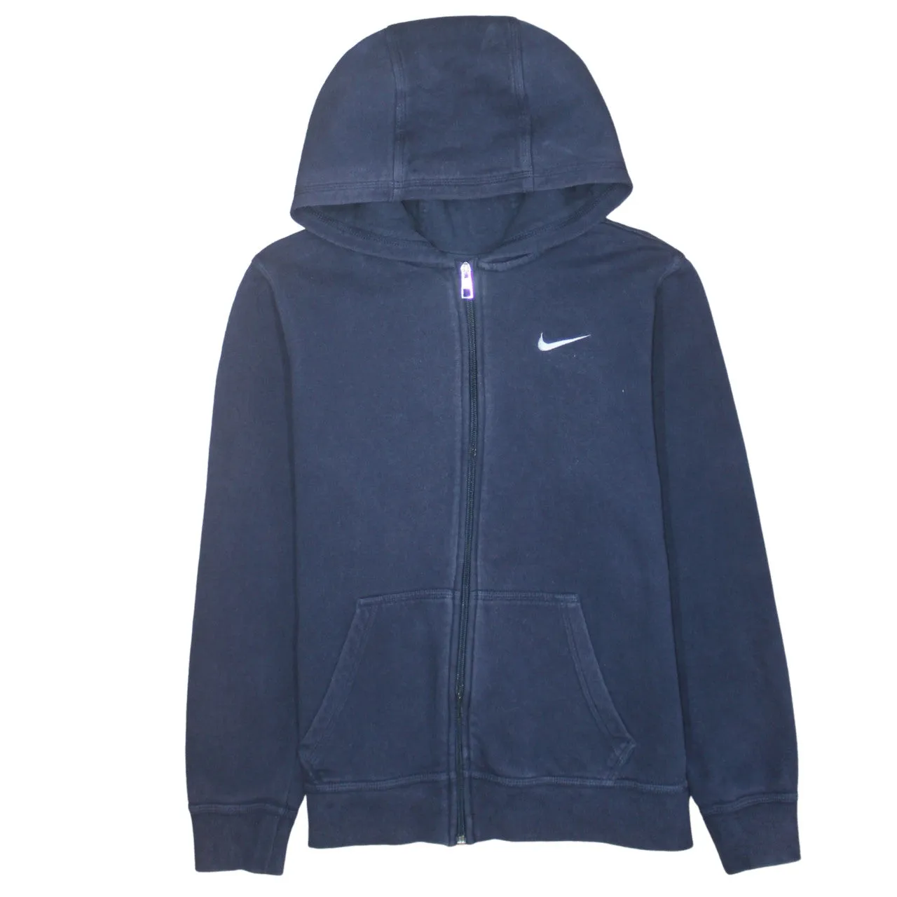 Nike 90's Swoosh Full Zip Up Hoodie XLarge Navy Blue sold by Vintage Club