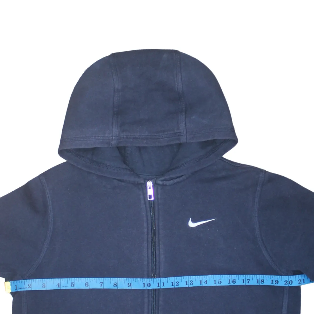 Nike 90's Swoosh Full Zip Up Hoodie XLarge Navy Blue sold by Vintage Club product image thumbnail 5