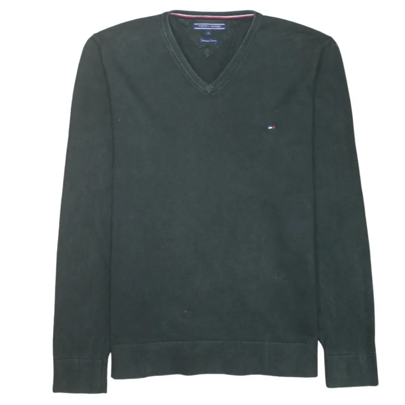 Tommy Hilfiger 90's Lightweight V Neck Sweatshirt Medium Green sold by Vintage Club