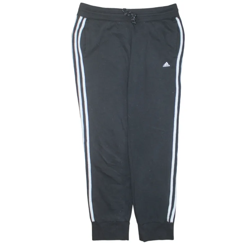 Adidas 90's 3 Stripes Casual Joggers / Sweatpants Medium Black sold by Vintage Club