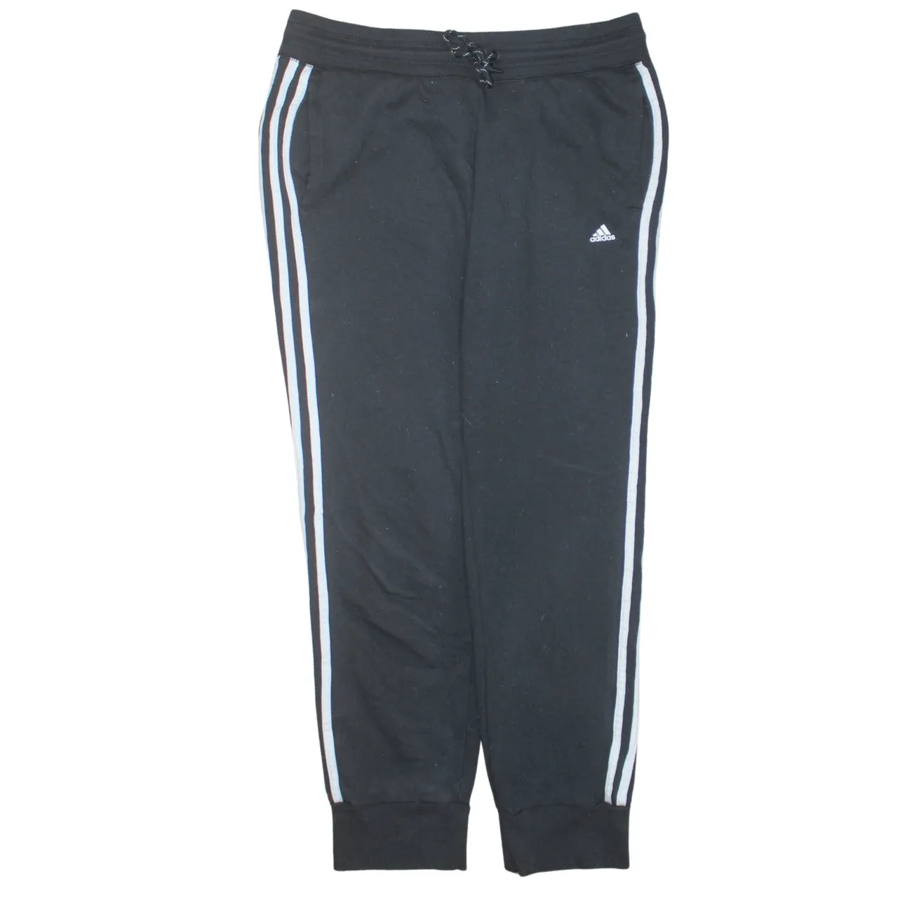 Adidas 90's 3 Stripes Casual Joggers / Sweatpants Medium Black sold by Vintage Club