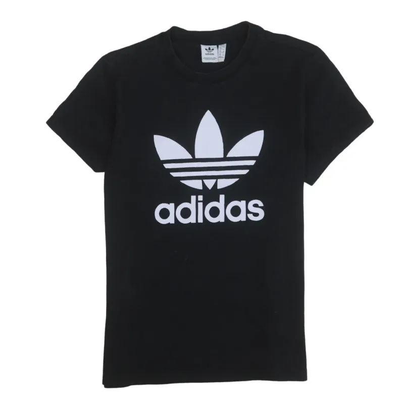 Adidas 90's Spellout Short Sleeves T Shirt Medium  Black sold by Vintage Club
