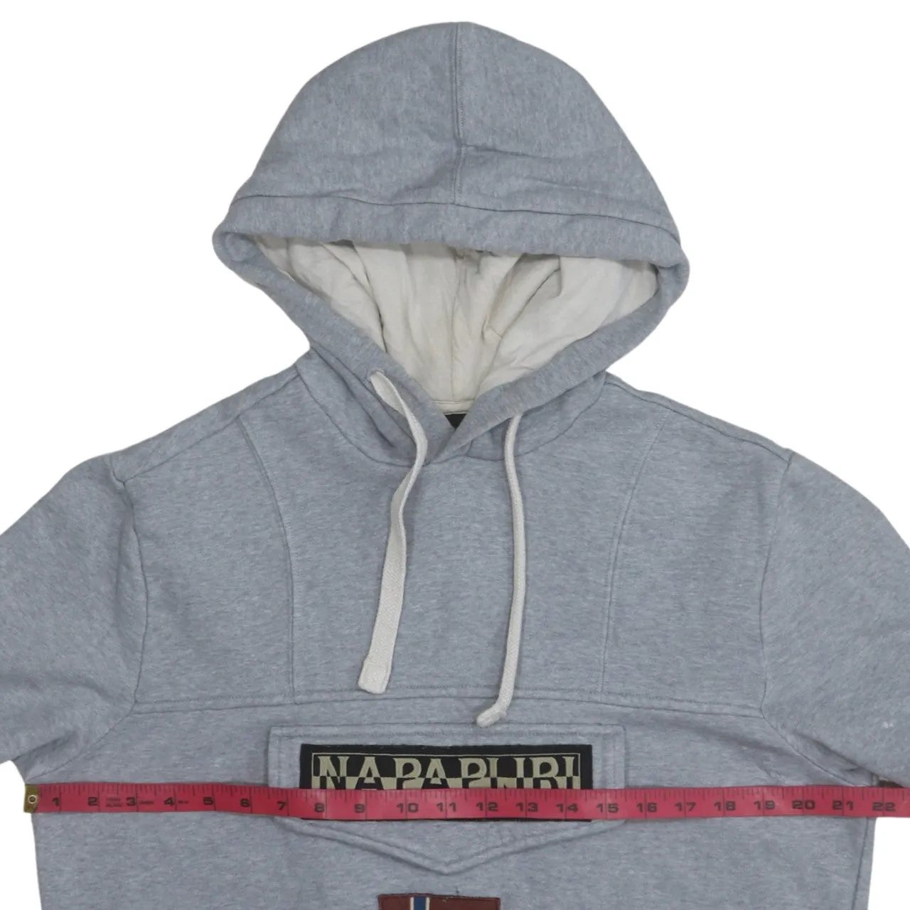 Napapijri 90's Spellout Pullover Hoodie Small Grey sold by Vintage Club product image thumbnail 5