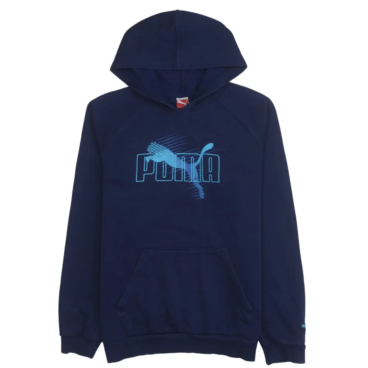 Puma 90's Spellout Pullover Hoodie XXLarge (2XL) Navy Blue sold by Vintage Club