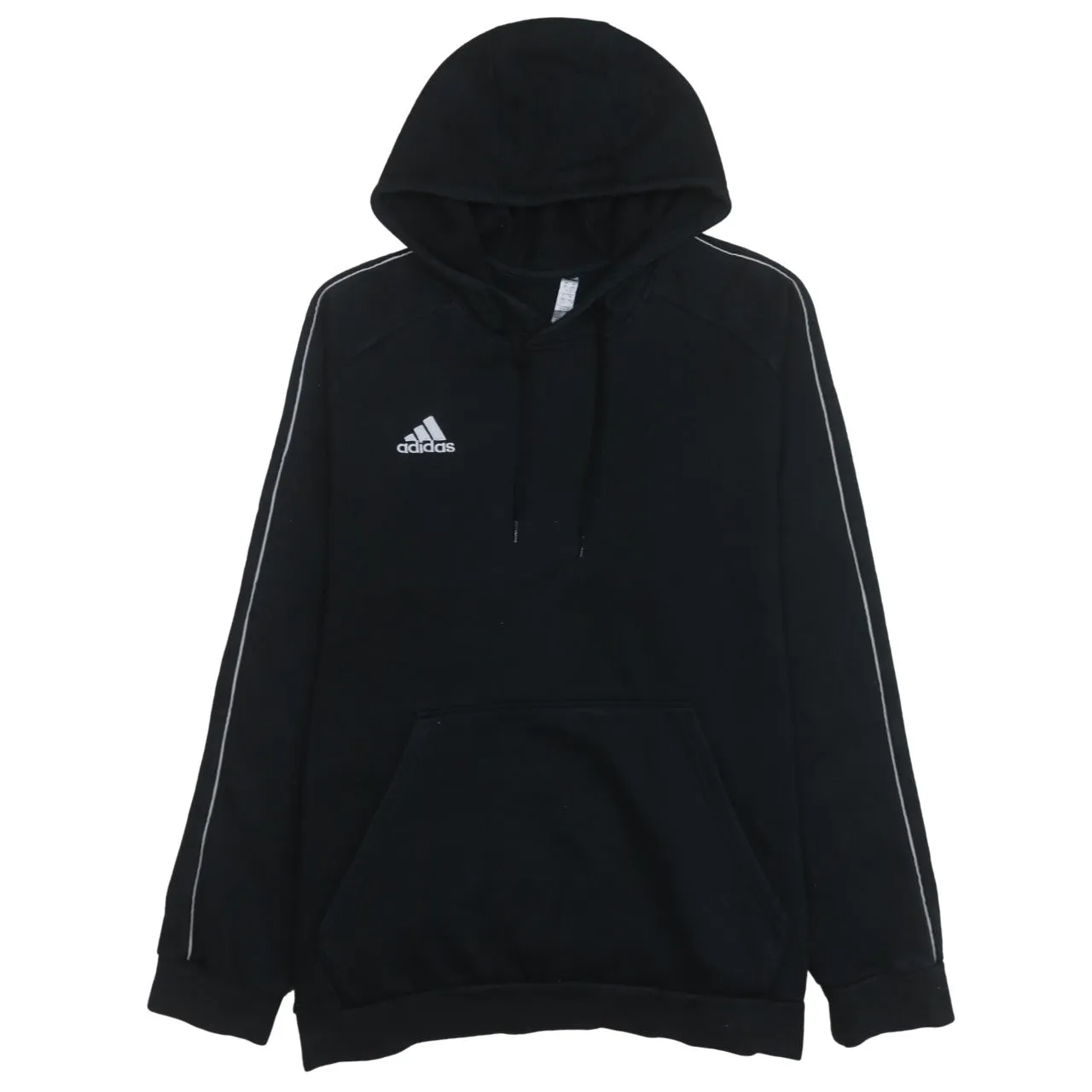 Adidas 90's Drawstring Pockets Pullover Hoodie XXLarge (2XL) Black sold by Vintage Club