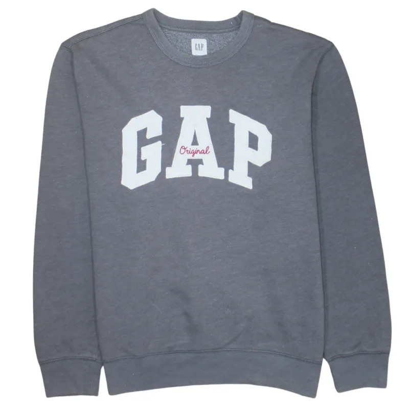 Gap 90's Spellout Crew Neck Sweatshirt Large Grey sold by Vintage Club