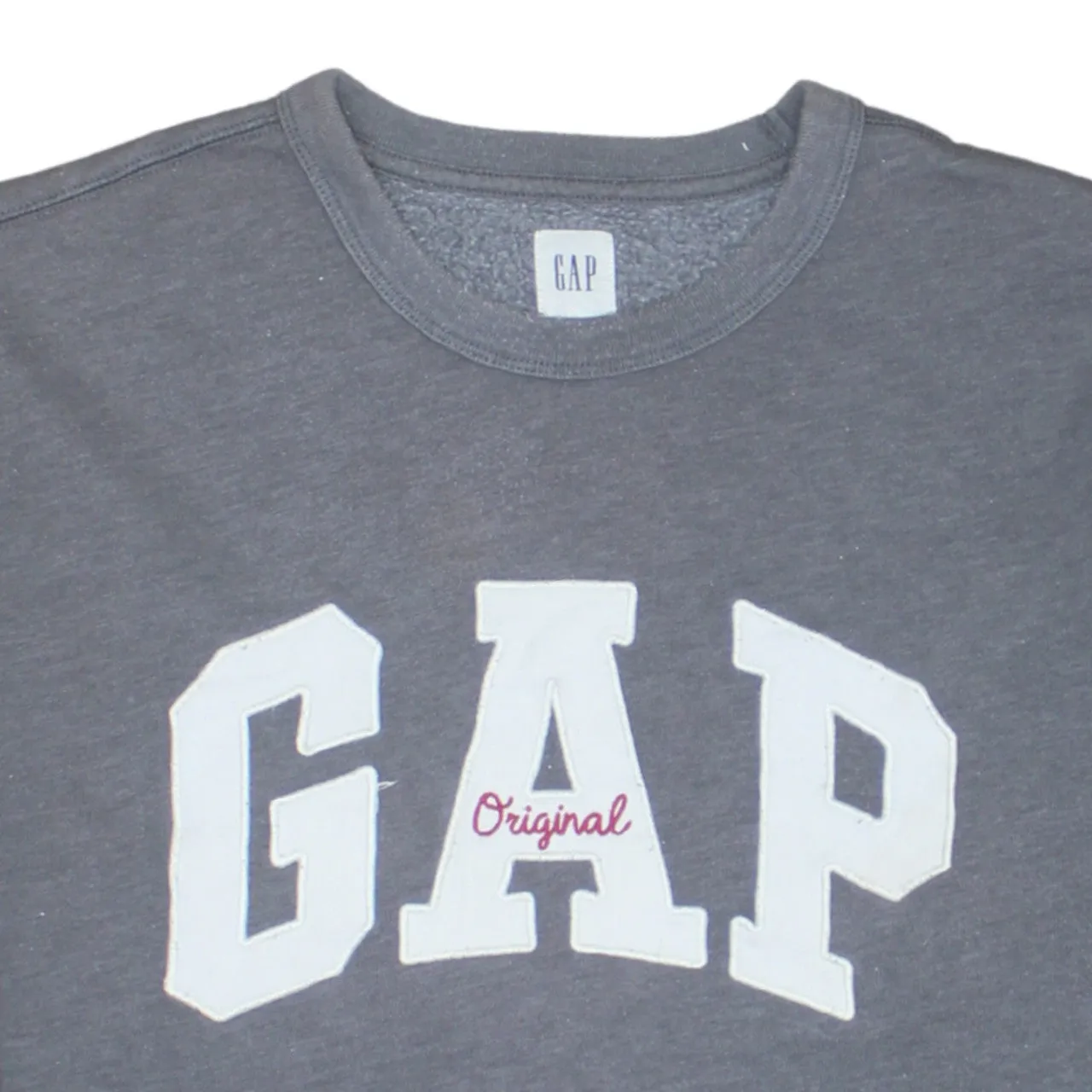 Gap 90's Spellout Crew Neck Sweatshirt Large Grey sold by Vintage Club product image thumbnail 3