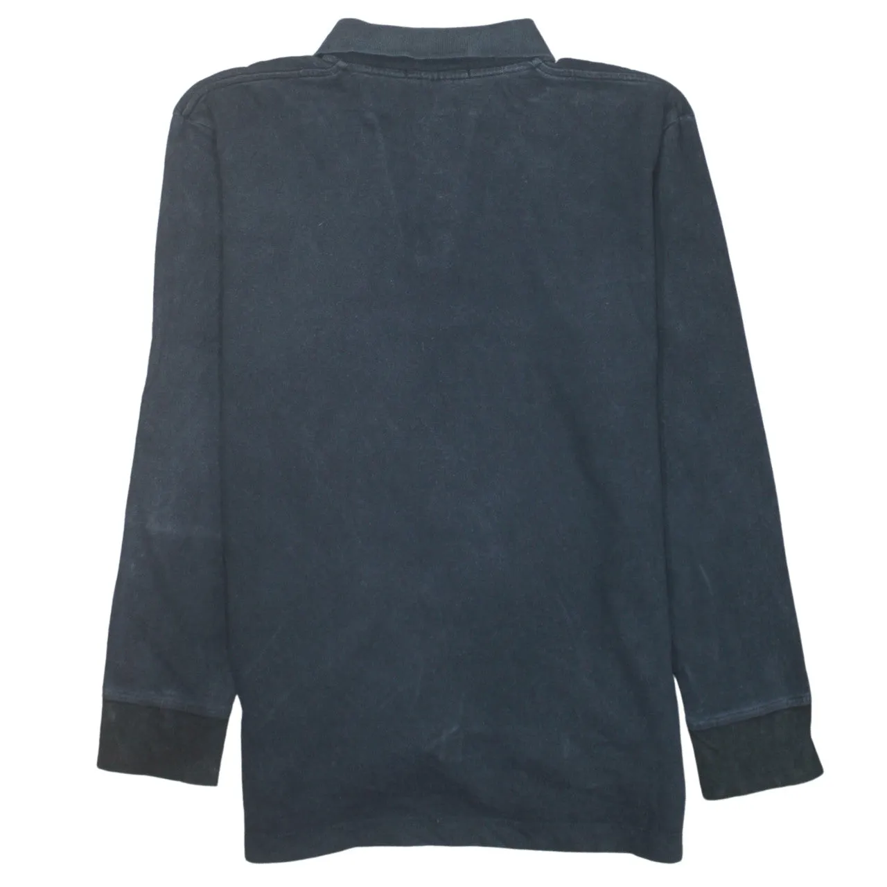 Polo Ralph Lauren 90's Long Sleeve Quarter Button Polo Shirt Medium Black sold by Vintage Club product image thumbnail 2