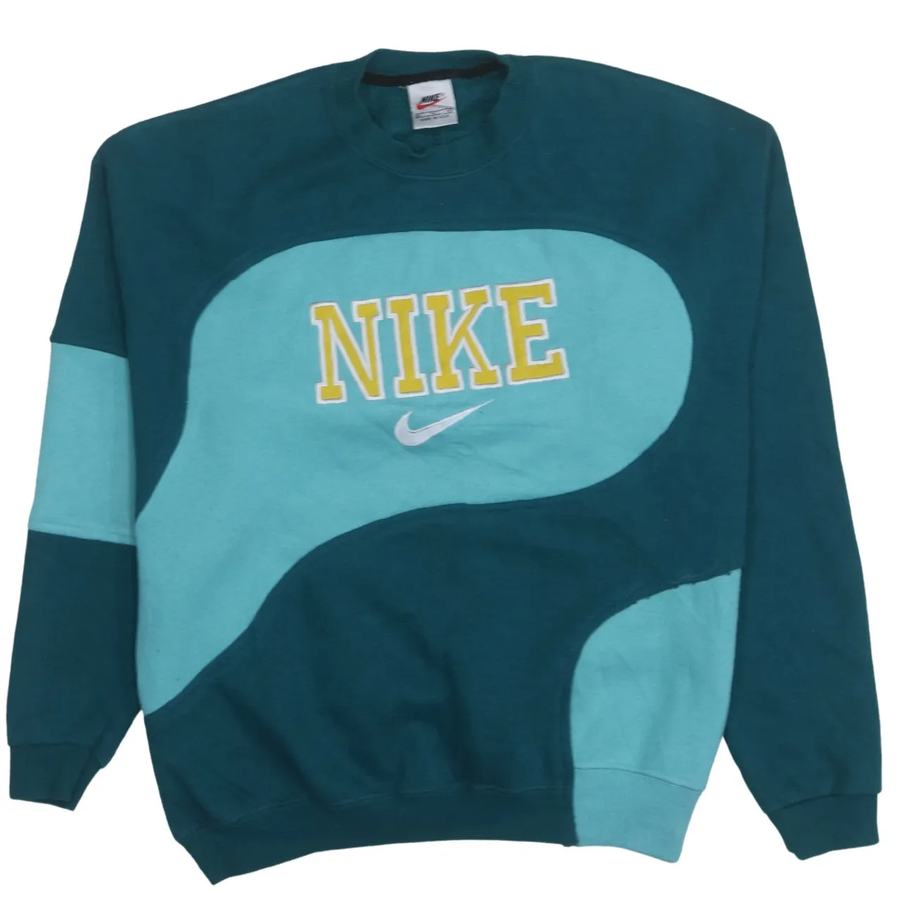 Nike 90's Center Middle Swoosh Crew Neck Sweatshirt Medium Green sold by Vintage Club