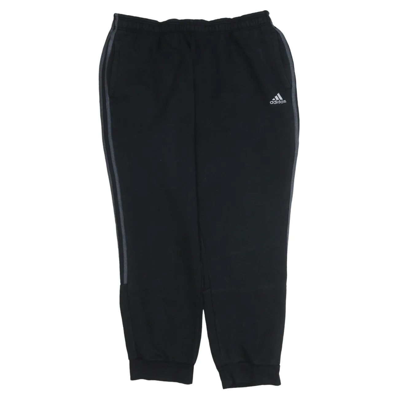Adidas 90's Elasticated Waistband Drawstrings Casual Joggers / Sweatpants XLarge Black sold by Vintage Club