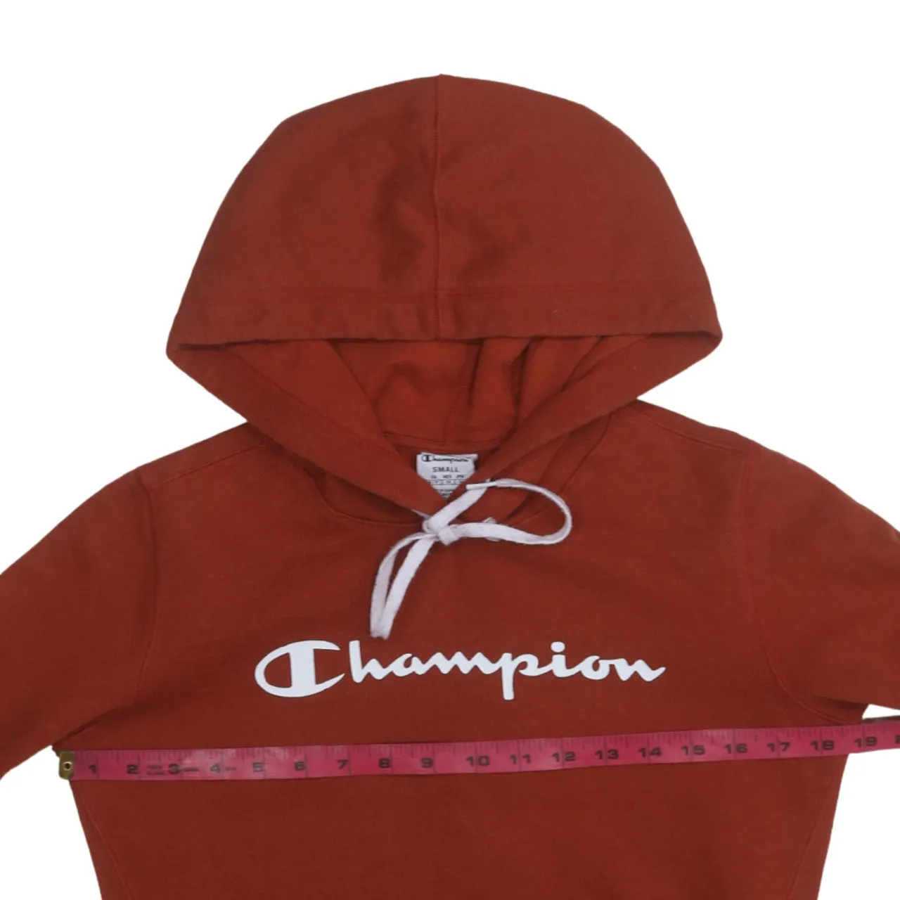 Champion 90's Spellout Pullover Hoodie Small Orange sold by Vintage Club product image thumbnail 5