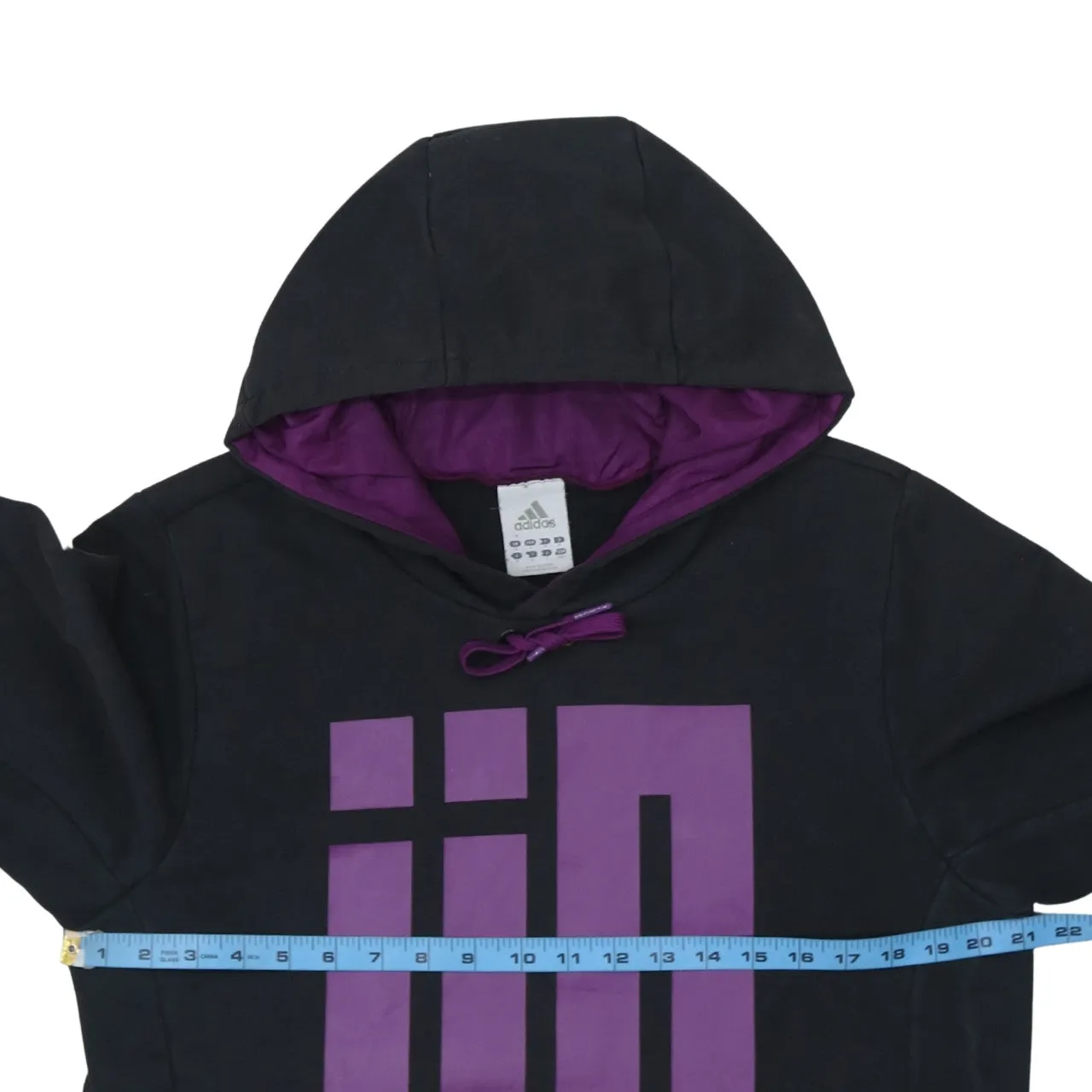 Adidas 90's Lightweight Pullover Hoodie Medium Black sold by Vintage Club product image thumbnail 5