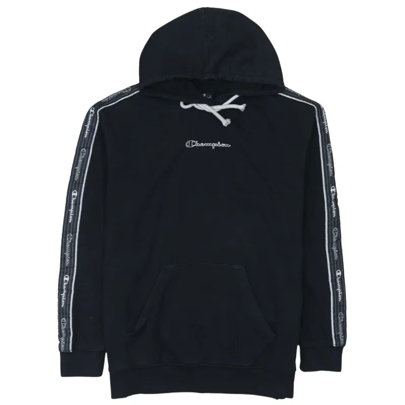 Champion 90's Drawstring Pockets Pullover Hoodie Medium Black sold by Vintage Club