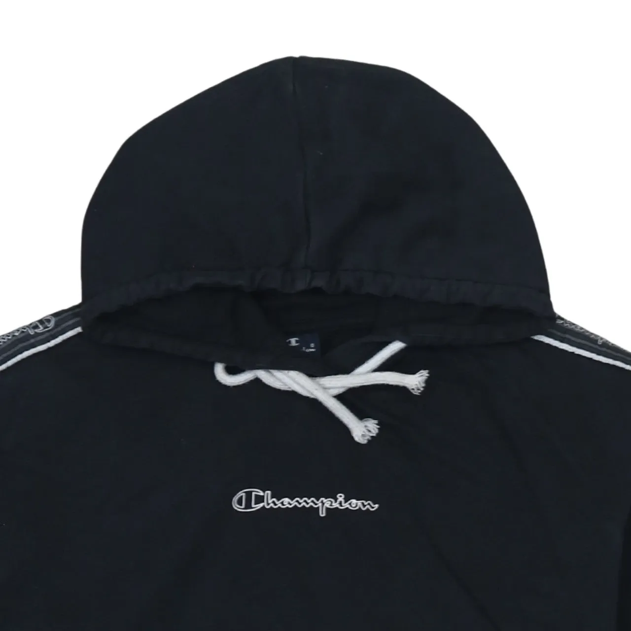 Champion 90's Drawstring Pockets Pullover Hoodie Medium Black sold by Vintage Club product image thumbnail 3