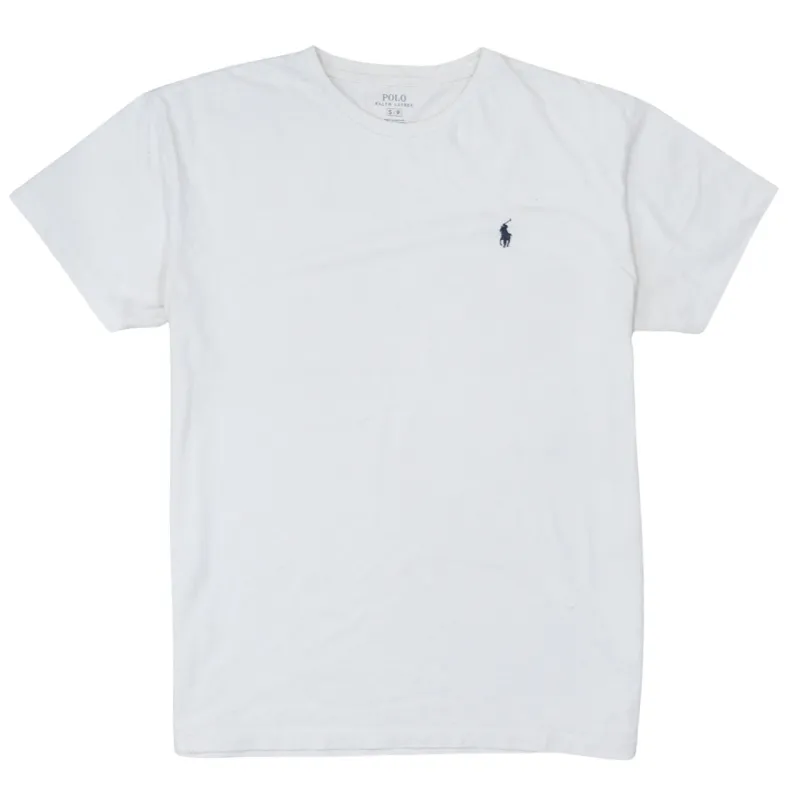 Polo Ralph Lauren 90's Short Sleeves Crew Neck T Shirt Small White made by Polo by Ralph Lauren