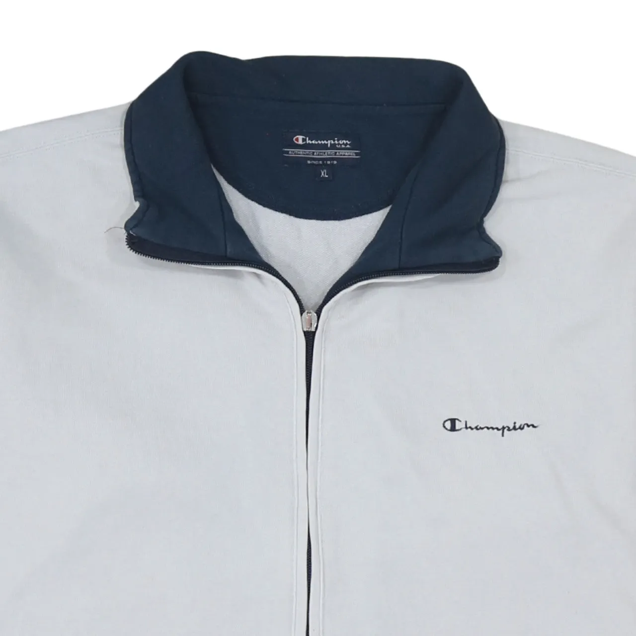 Champion 90's Lightweight Full Zip Up Sweatshirt XLarge White sold by Vintage Club product image thumbnail 3