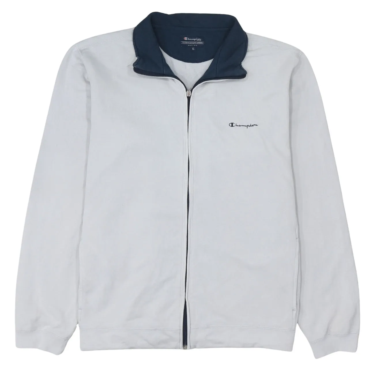 Champion 90's Lightweight Full Zip Up Sweatshirt XLarge White sold by Vintage Club