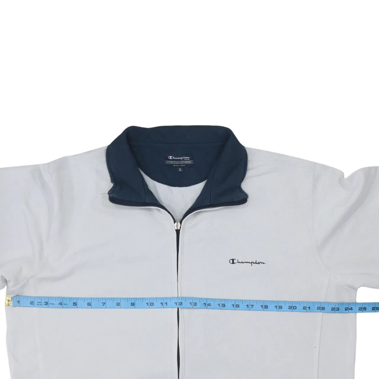 Champion 90's Lightweight Full Zip Up Sweatshirt XLarge White sold by Vintage Club product image thumbnail 5