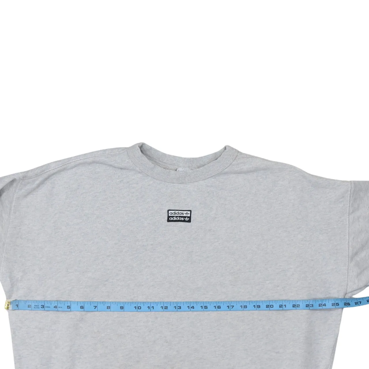 Adidas 90's 3 Stripes Cuff Crew Neck Sweatshirt Large Grey sold by Vintage Club product image thumbnail 5