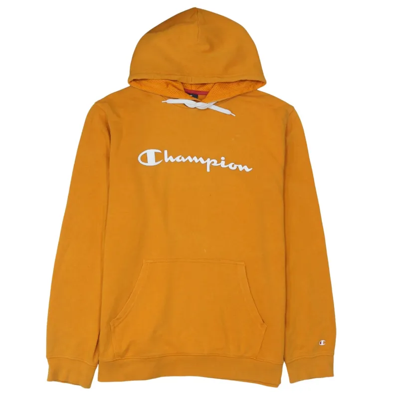 Champion 90's Spellout Pullover Hoodie XXLarge (2XL) Orange sold by Vintage Club