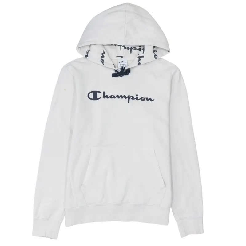 Champion 90's Spellout Pullover Hoodie XLarge White sold by Vintage Club