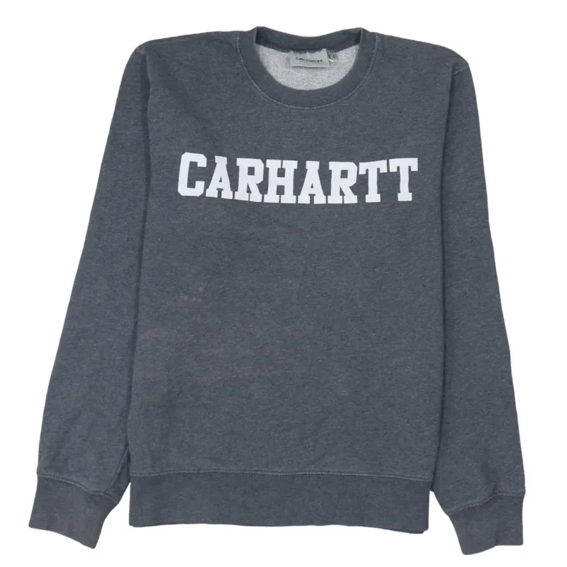 Carhartt 90's Spellout Crew Neck Sweatshirt Small Grey sold by Vintage Club