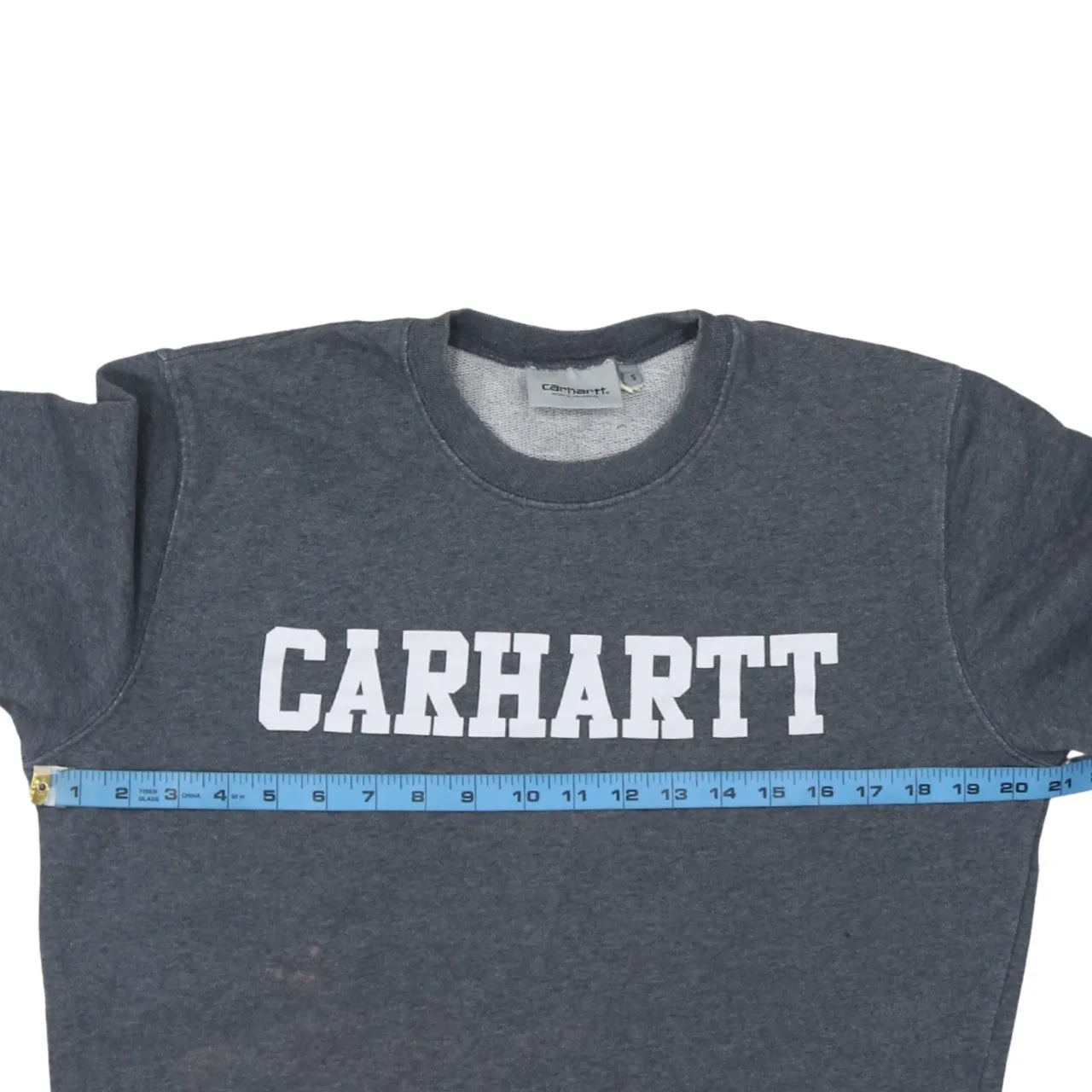 Carhartt 90's Spellout Crew Neck Sweatshirt Small Grey sold by Vintage Club product image thumbnail 5