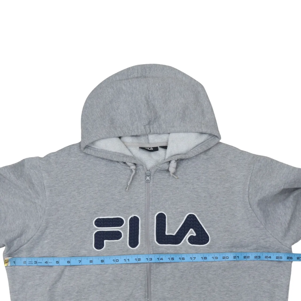 Fila 90's Spellout Full Zip Up Hoodie XXLarge (2XL) Grey sold by Vintage Club product image thumbnail 5