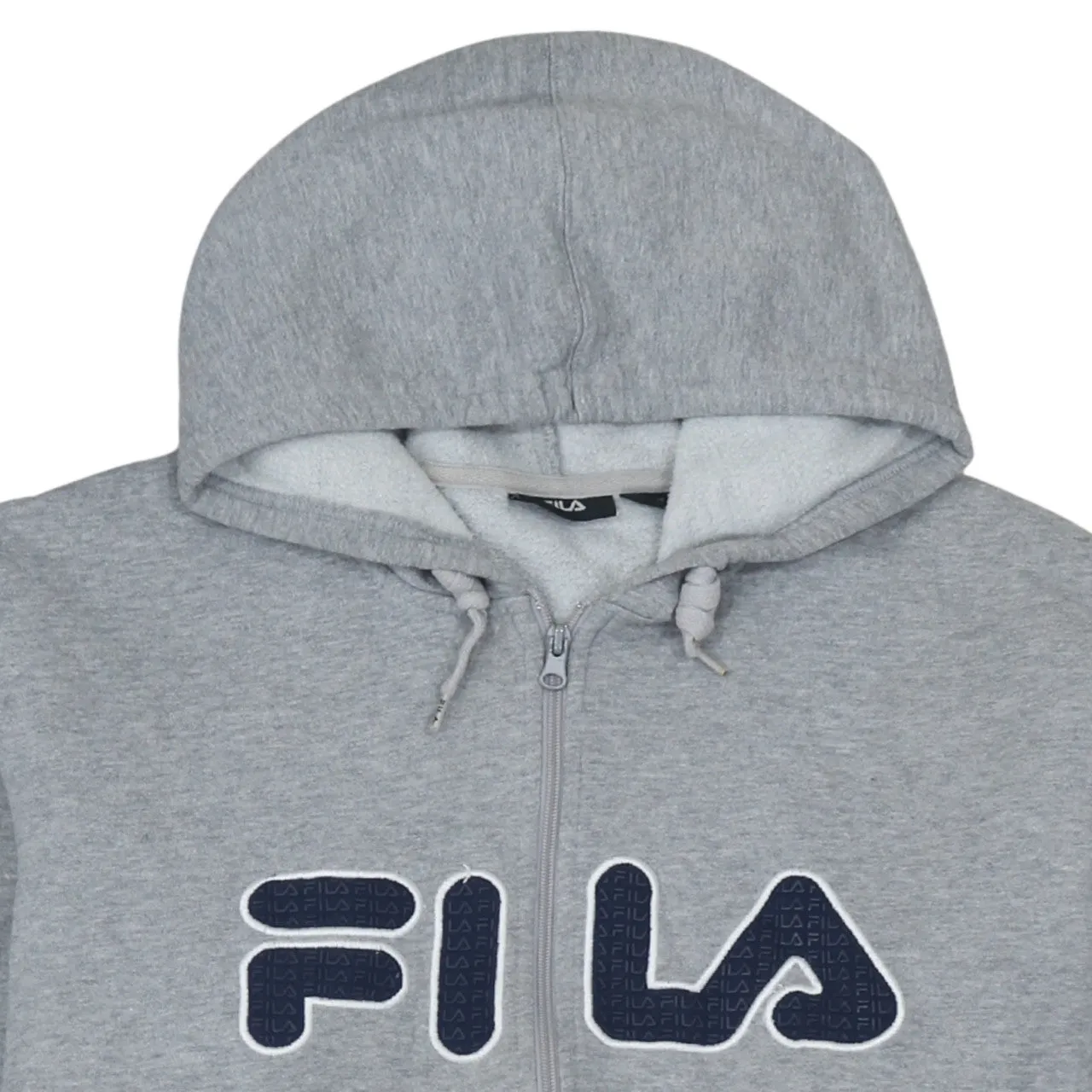 Fila 90's Spellout Full Zip Up Hoodie XXLarge (2XL) Grey sold by Vintage Club product image thumbnail 3