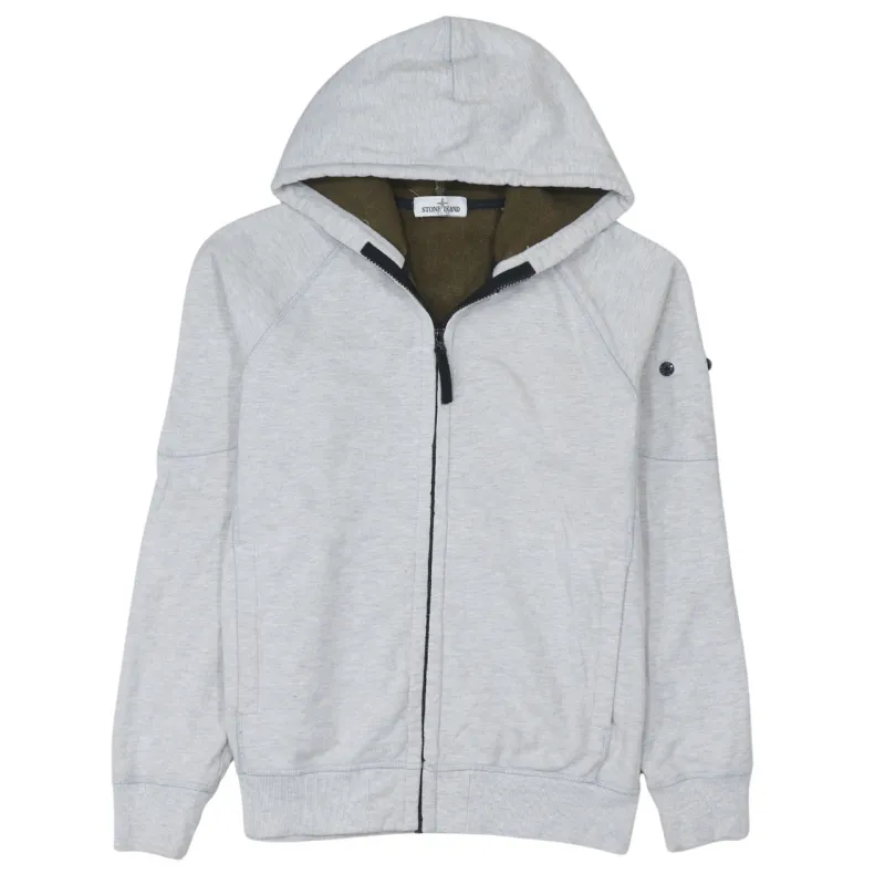 Stone Island 90's Plain Full Zip Up Hoodie Small  Grey made by Stone Island