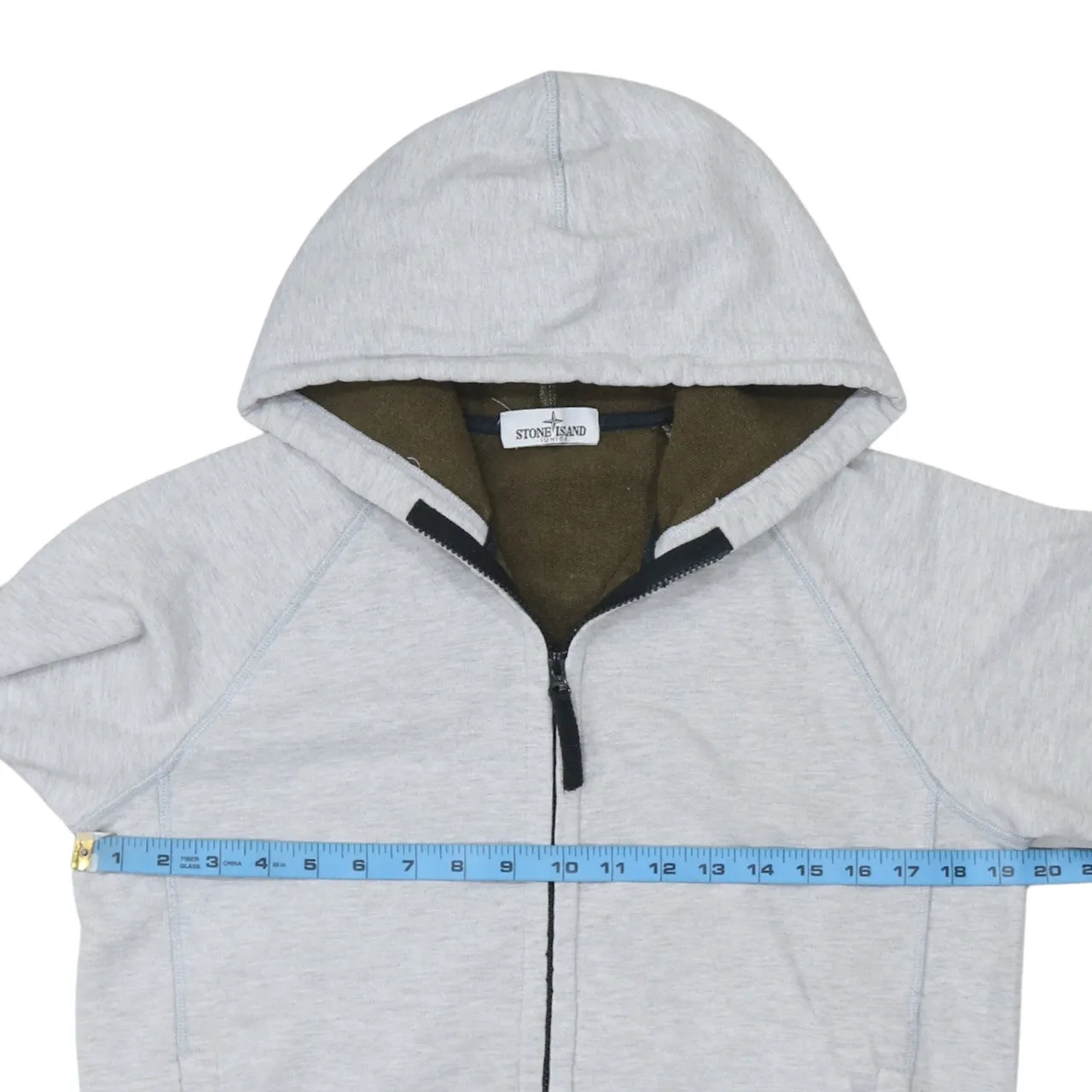 Stone Island 90's Plain Full Zip Up Hoodie Small Grey sold by Vintage Club product image thumbnail 5