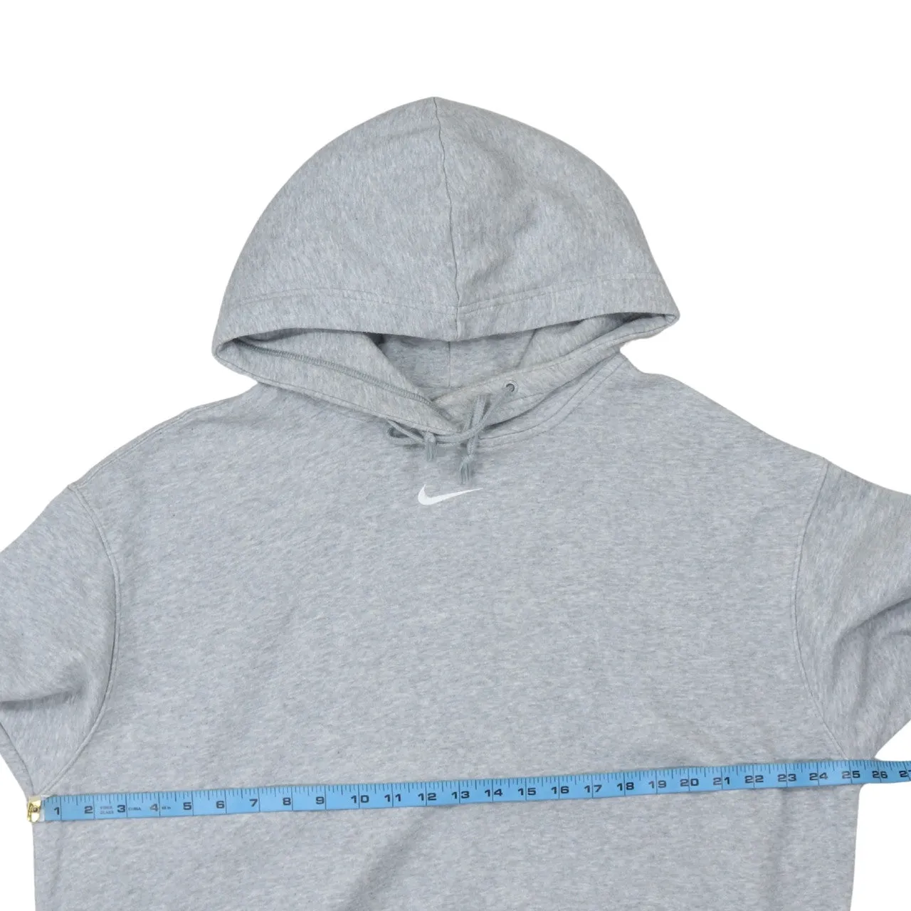 Nike 90's Center Middle Swoosh Pullover Hoodie Medium Grey sold by Vintage Club product image thumbnail 5