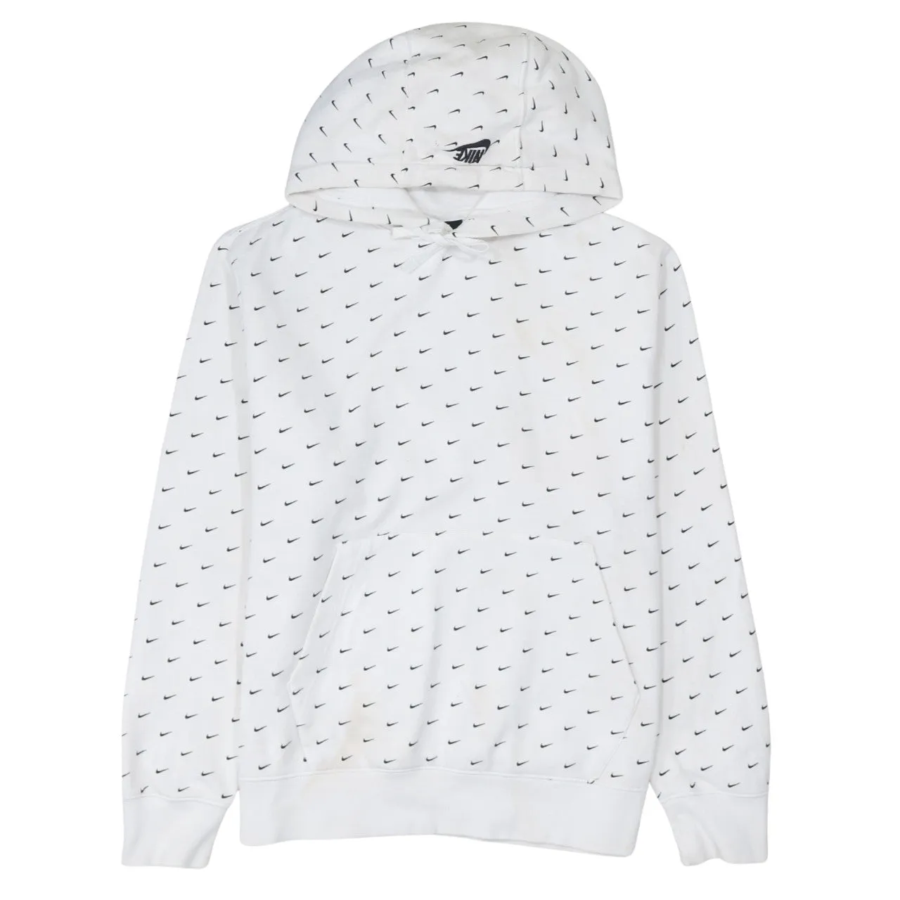 Nike 90's Plain Pullover Hoodie Medium White sold by Vintage Club