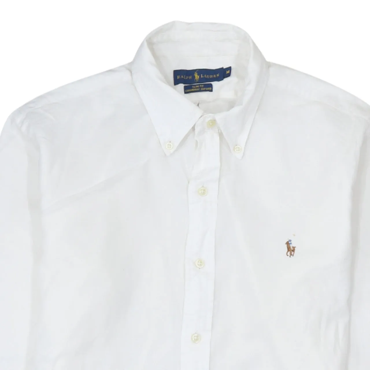Polo Ralph Lauren 90's Long Sleeve Button Up Shirt Medium White sold by Vintage Club product image thumbnail 3