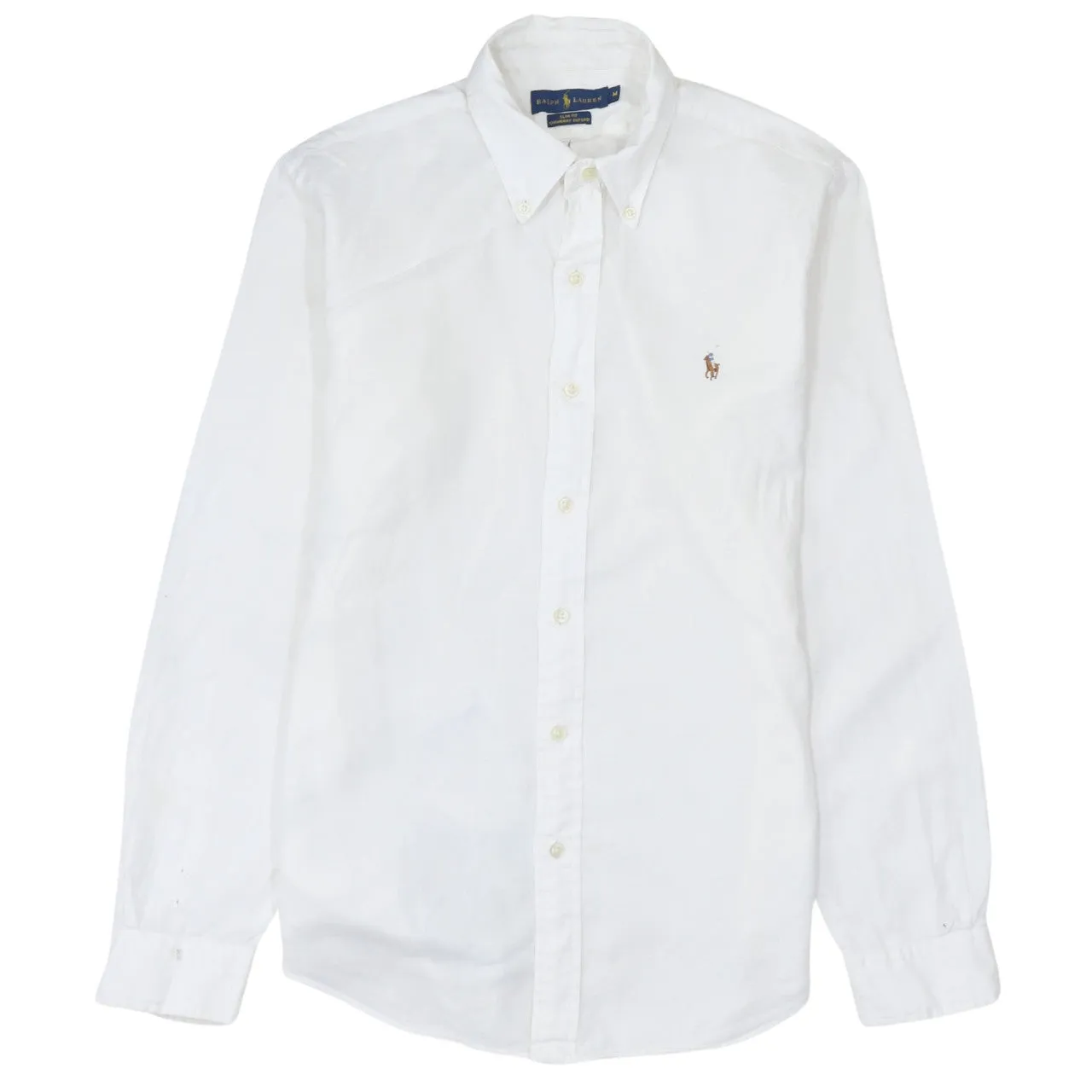 Polo Ralph Lauren 90's Long Sleeve Button Up Shirt Medium White sold by Vintage Club