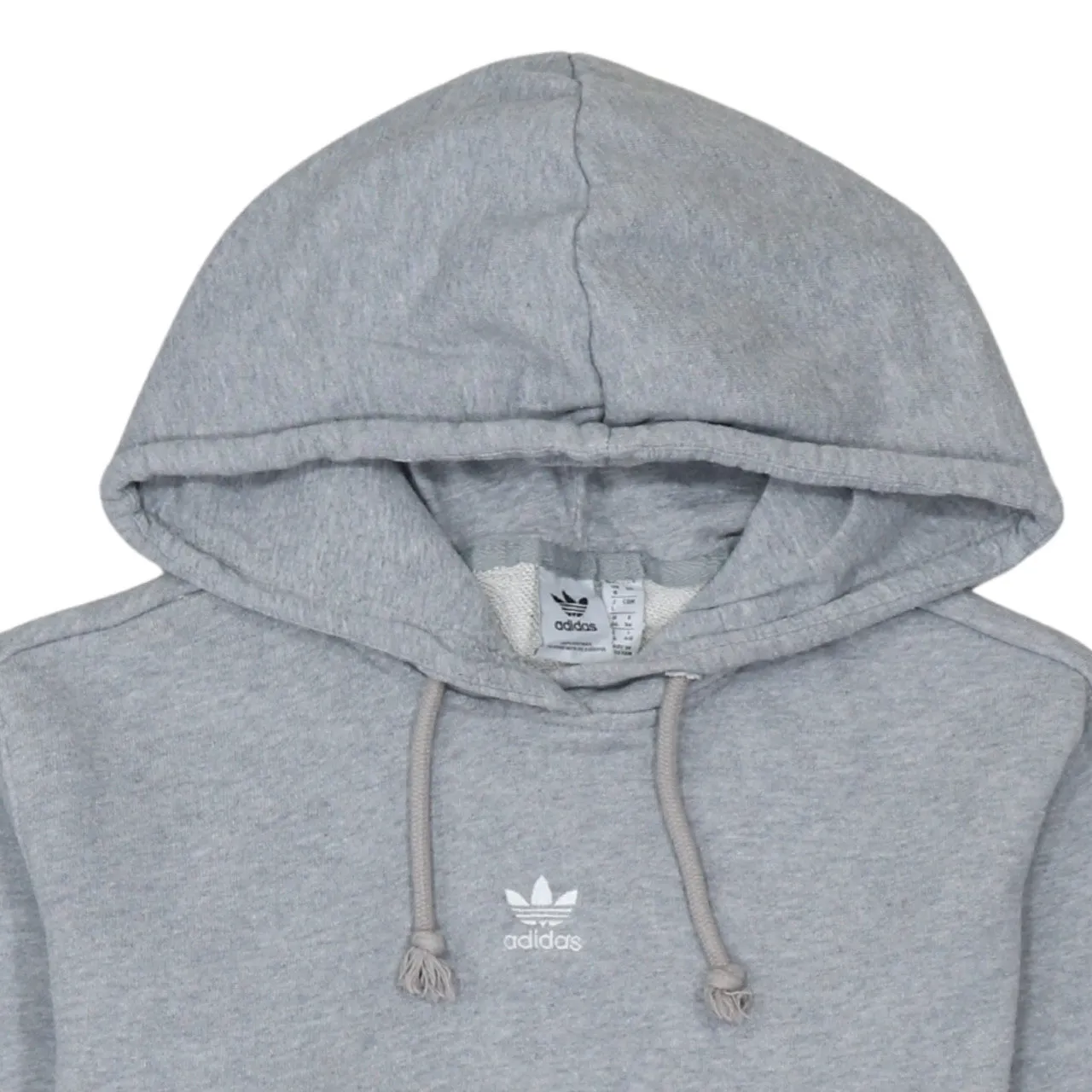 Adidas 90's Drawstring Pockets Pullover Hoodie Small Grey sold by Vintage Club product image thumbnail 3
