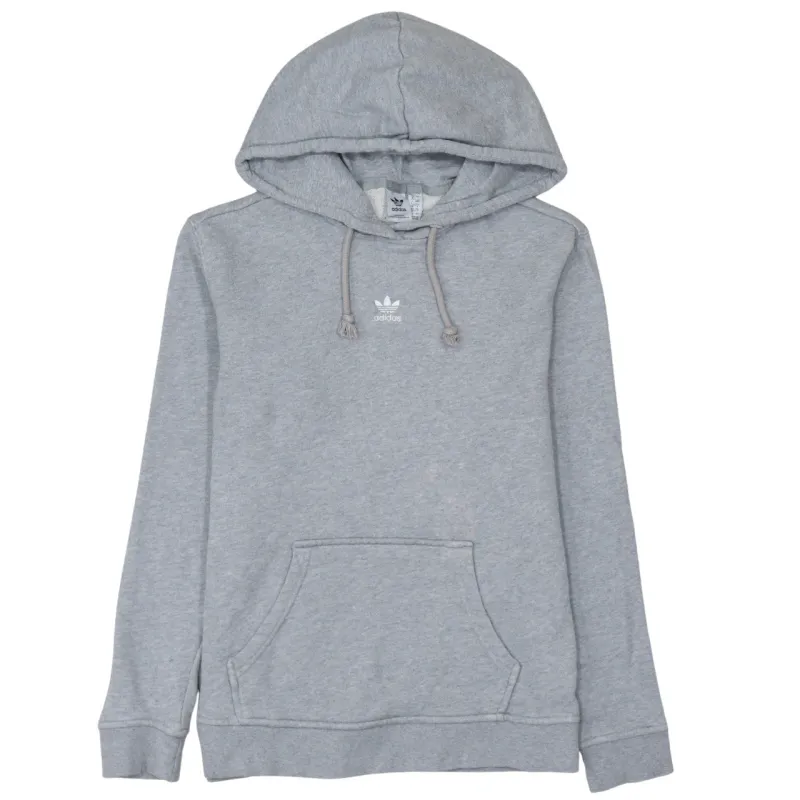 Adidas 90's Drawstring Pockets Pullover Hoodie Small  Grey sold by Vintage Club