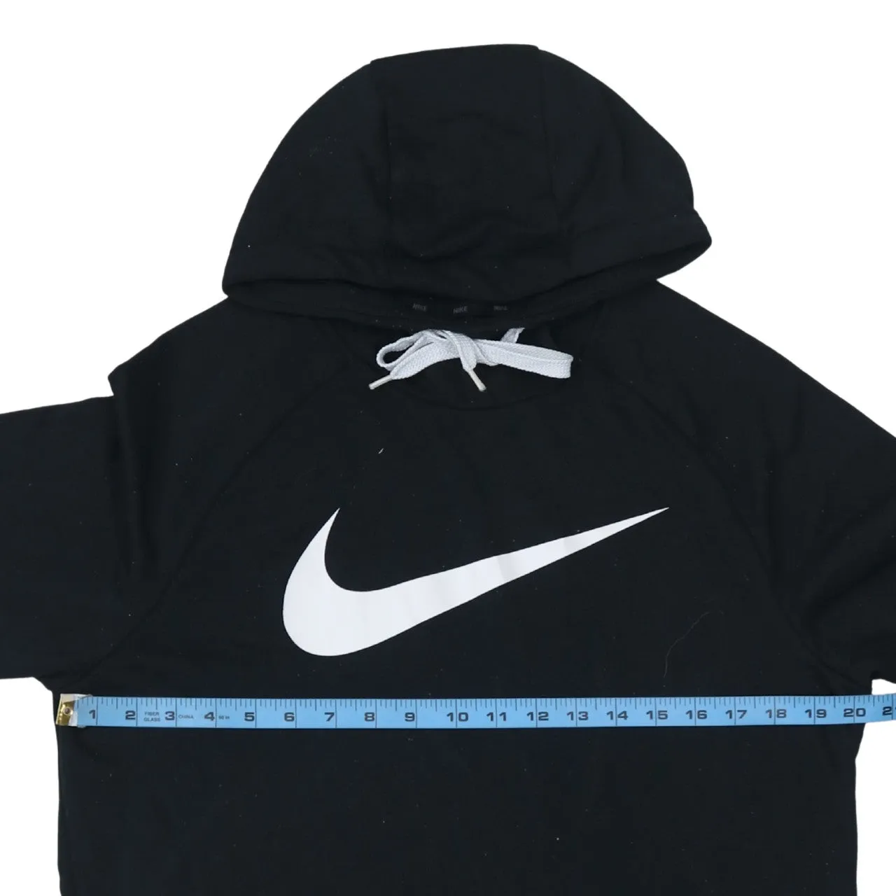 Nike 90's Center Middle Swoosh Pullover Hoodie Large Black sold by Vintage Club product image thumbnail 5