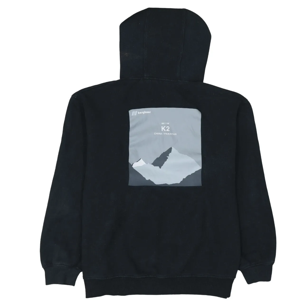 Berghaus 90's Drawstring Pockets Pullover Hoodie XLarge Black sold by Vintage Club product image thumbnail 2