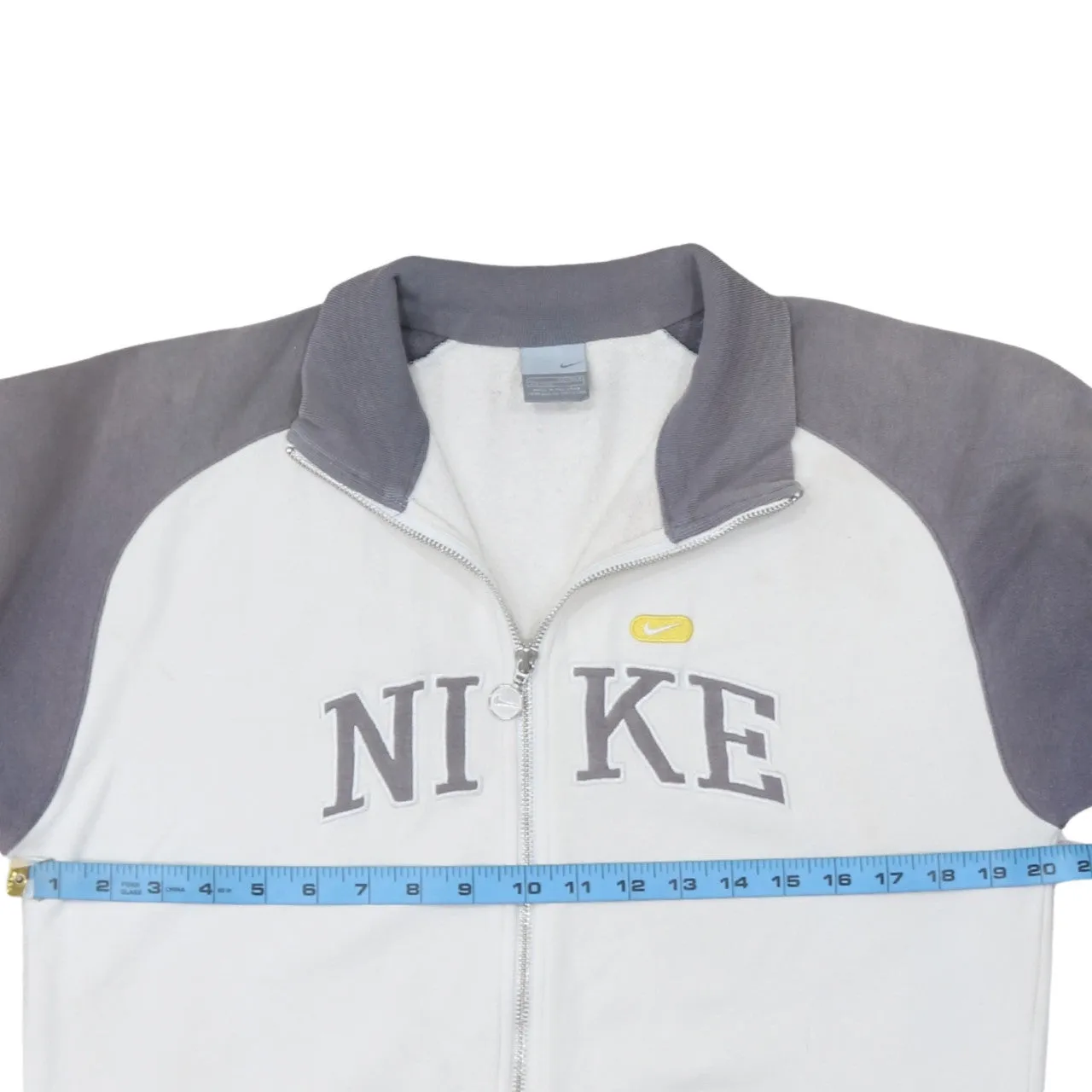 Nike 90's Spellout Full Zip Up Sweatshirt Large White sold by Vintage Club product image thumbnail 5