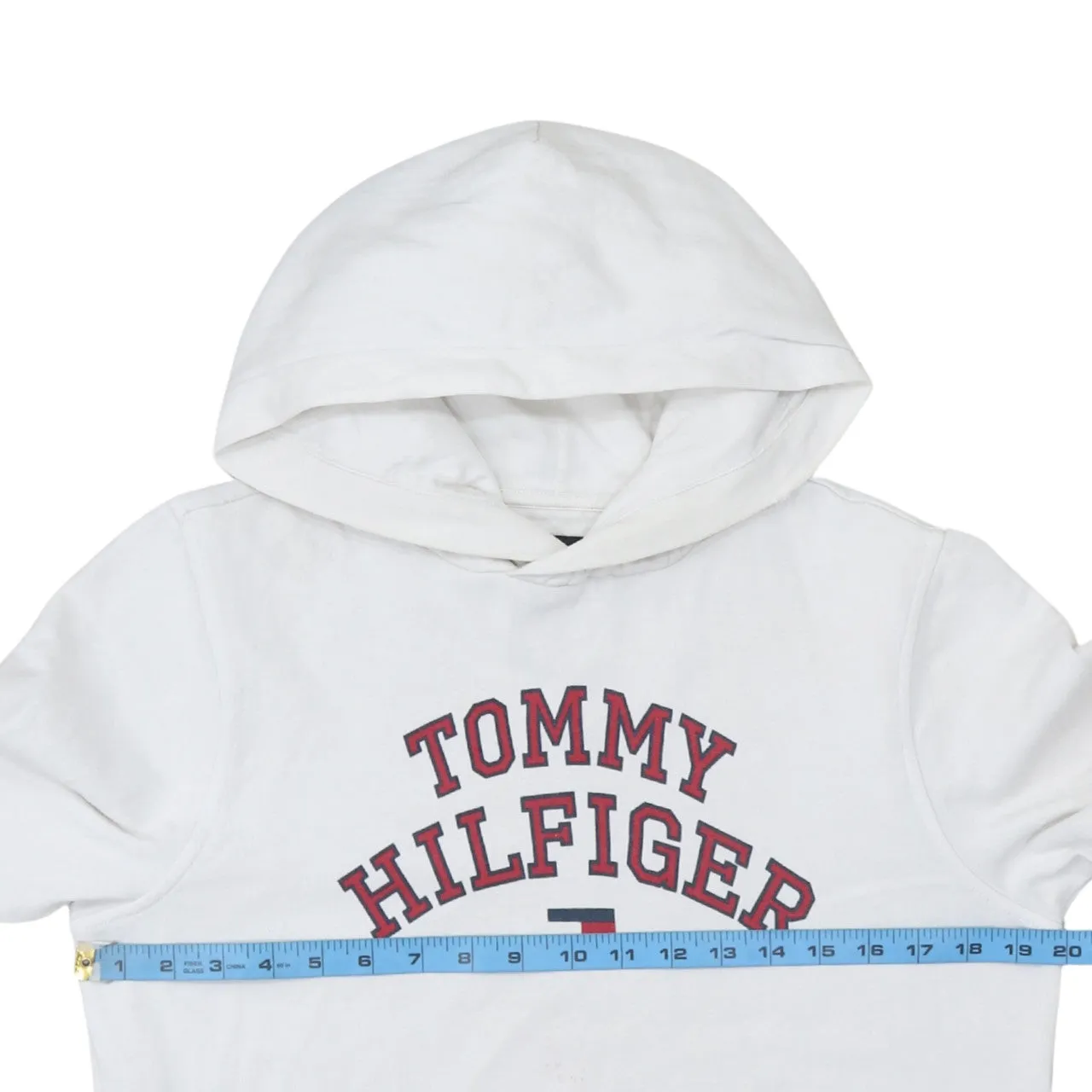 Tommy Hilfiger 90's Spellout Pullover Hoodie Small White sold by Vintage Club product image thumbnail 5