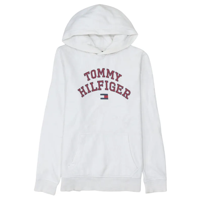 Tommy Hilfiger 90's Spellout Pullover Hoodie Small  White made by Tommy Hilfiger