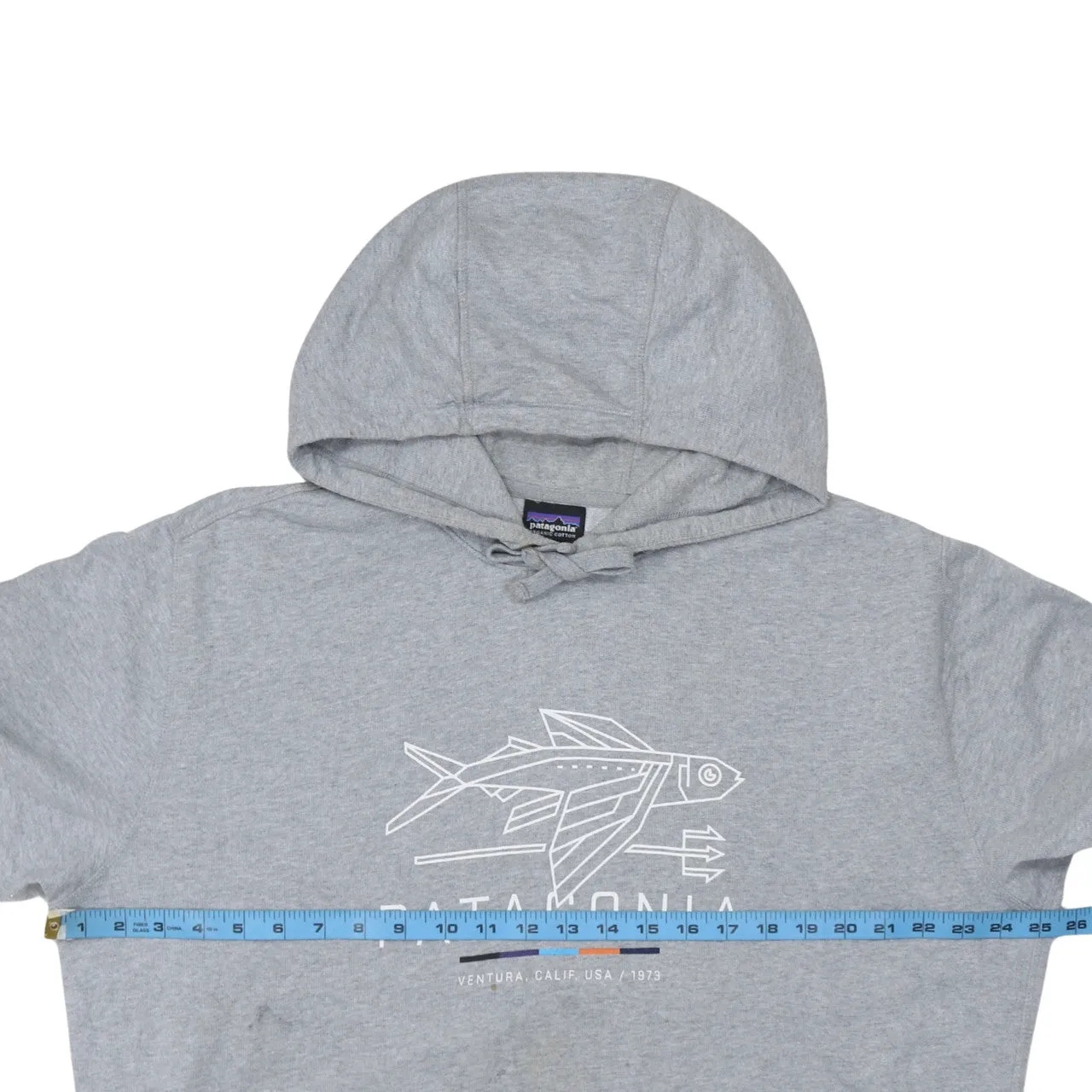 Patagonia 90's Spellout Pullover Hoodie Large Grey sold by Vintage Club product image thumbnail 5