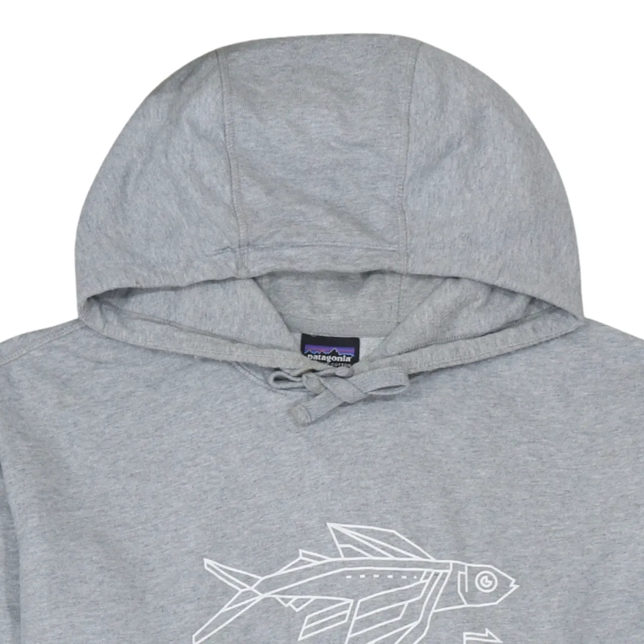 Patagonia 90's Spellout Pullover Hoodie Large Grey sold by Vintage Club product image thumbnail 3