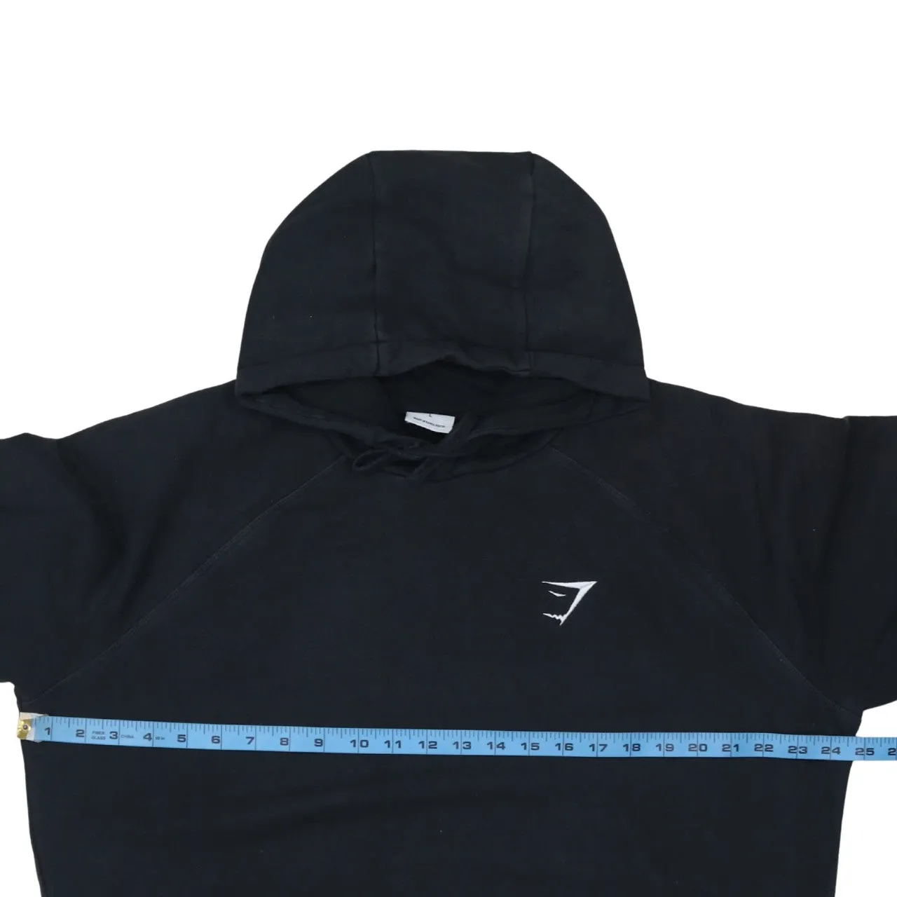 Gym Shark 90's Drawstring Pockets Pullover Hoodie Large Black sold by Vintage Club product image thumbnail 5