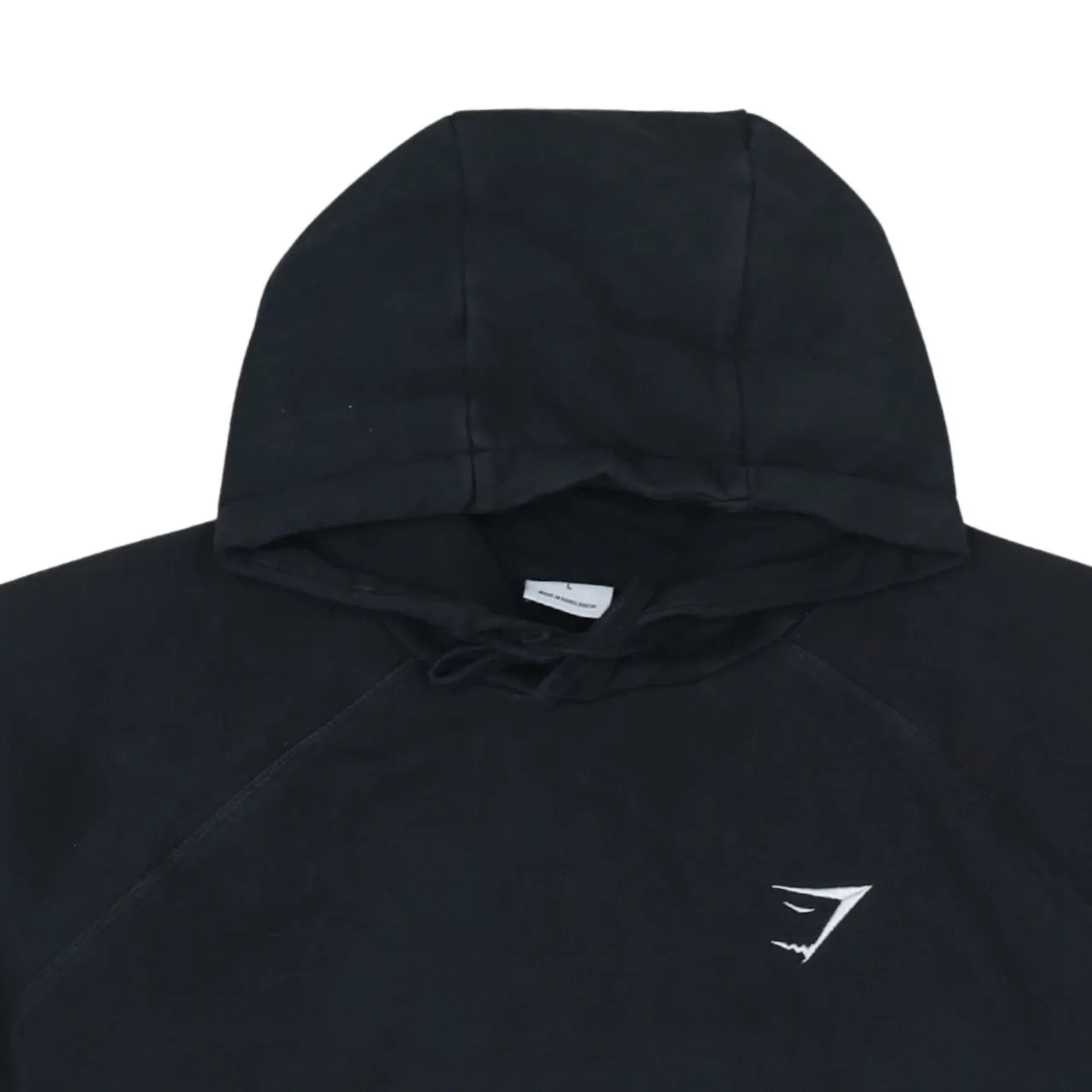 Gym Shark 90's Drawstring Pockets Pullover Hoodie Large Black sold by Vintage Club product image thumbnail 3