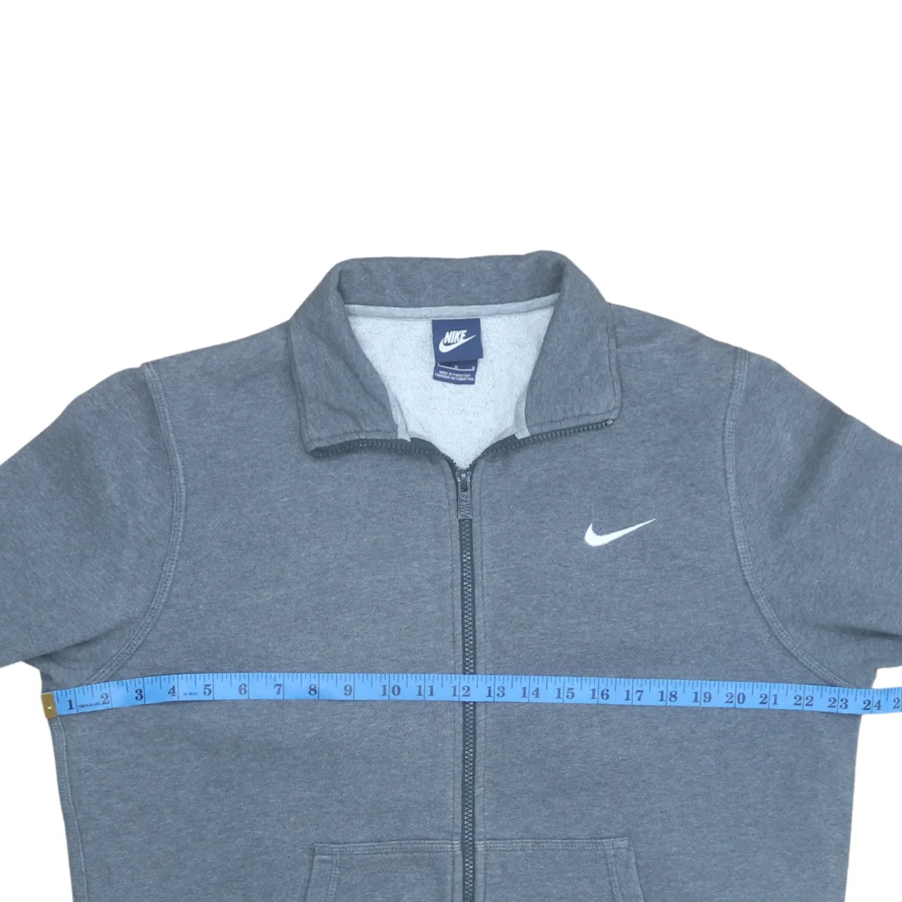 Nike 90's Swoosh Full Zip Up Sweatshirt Large Grey sold by Vintage Club product image thumbnail 5