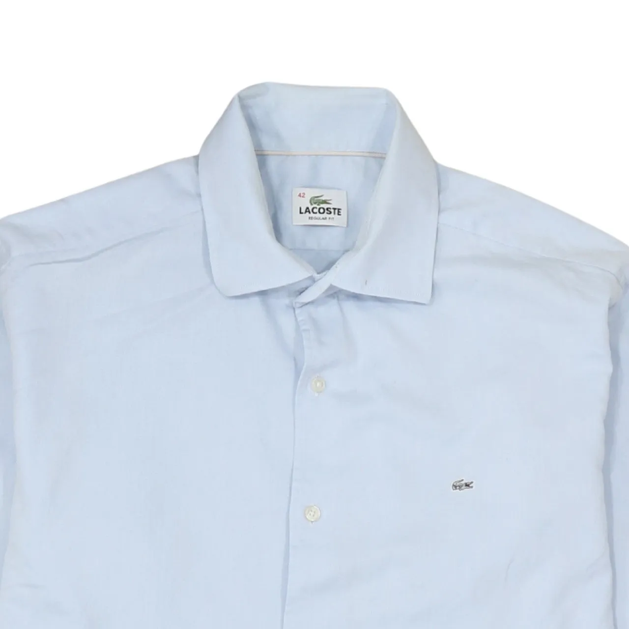 Lacoste 90's Long Sleeve Button Up Shirt Medium Blue sold by Vintage Club product image thumbnail 3
